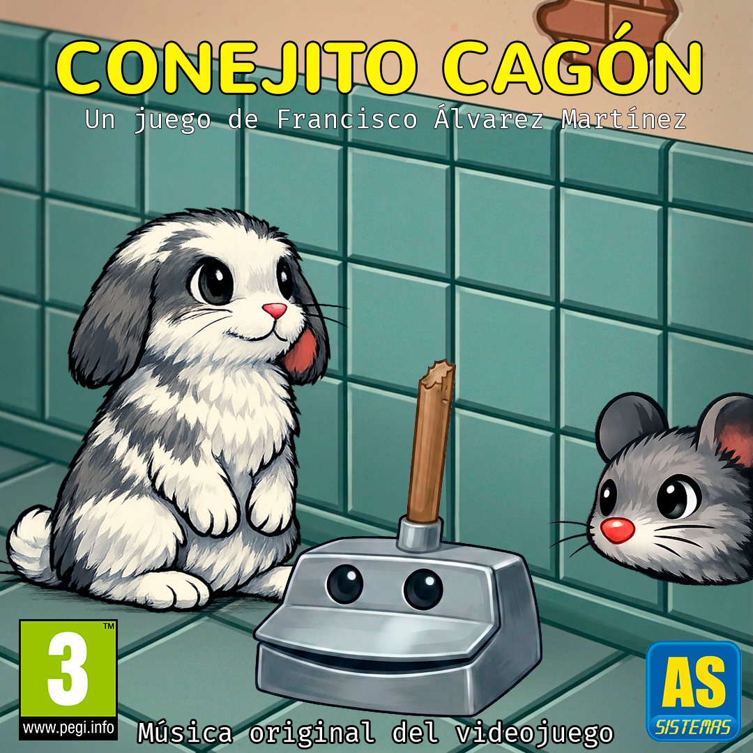 Album cover with the soundtrack of CONEJITO CAGÓN